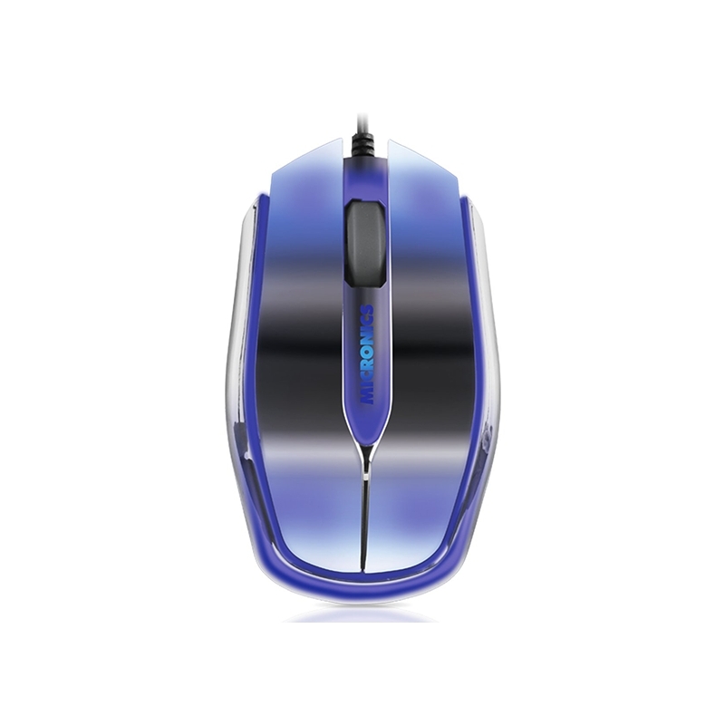Mouse MICRONICS Surfer Plata - Led azul  - 1