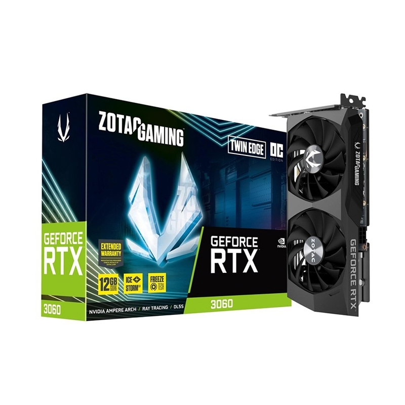 Tarjeta de video RTX3060TI 8GB GDDR6 ZOTAC TWIN EDGE 256BITS  - 1