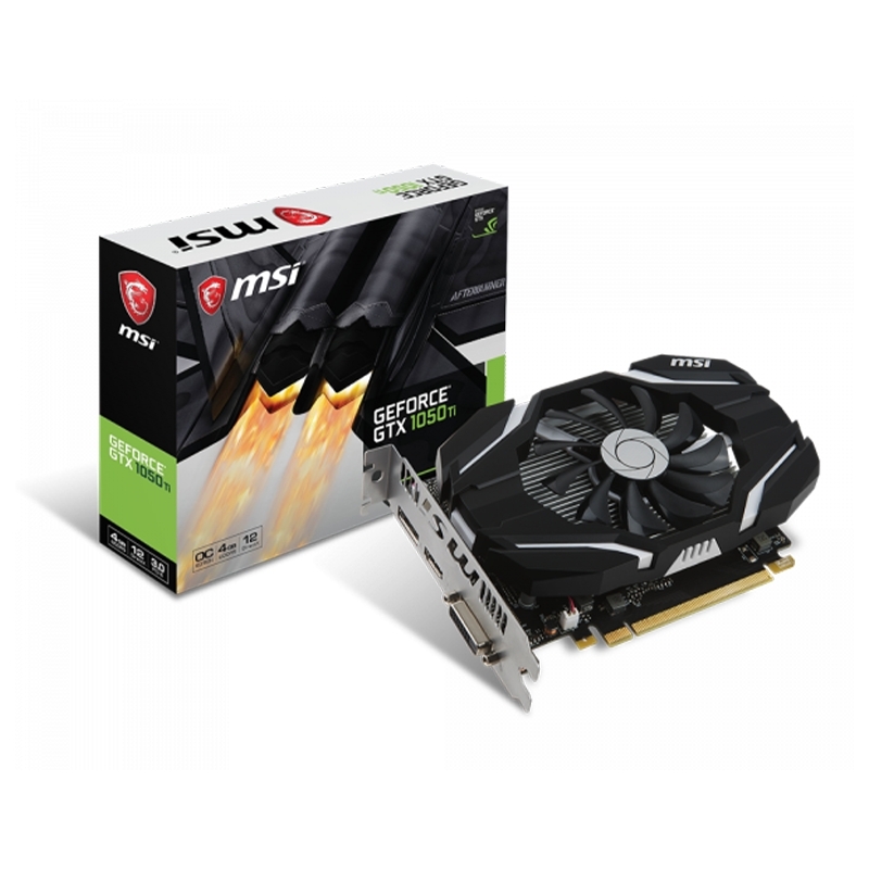 Tarjeta de video GTX1050TI 4GB GDDR5 MSI - 1 Tarjeta de video GTX1050TI 4GB GDDR5 MSI - 1