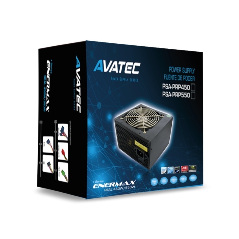 Fuente de poder Avatec Atx PRP450w Enermax - 1 Fuente de poder Avatec Atx PRP450w Enermax - 1