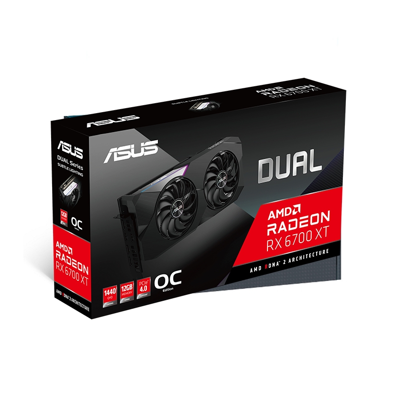 Tarjeta de video ASUS DUAL RADEON RX 6700 XT OC 12GB  - 1