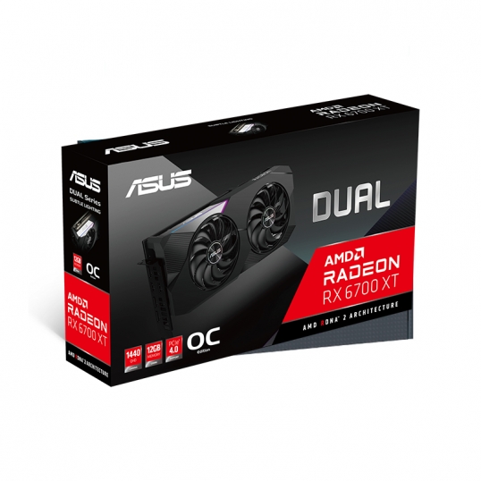 Tarjeta de video ASUS DUAL RADEON RX 6700 XT OC 12GB  - 1