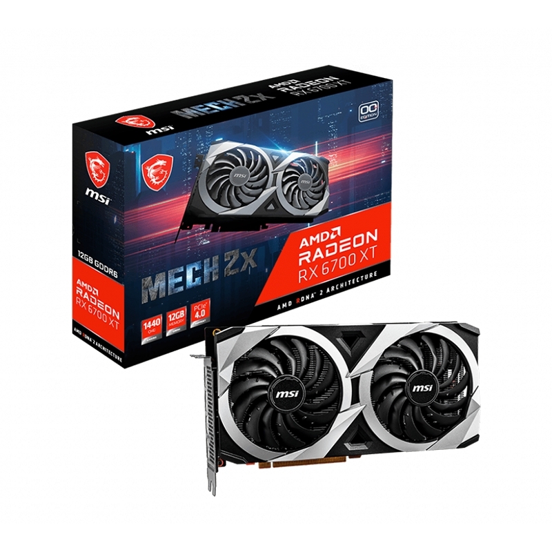 Tarjeta de video RX6700XT 12GB GDDR6 MECH 2X MSI  - 1