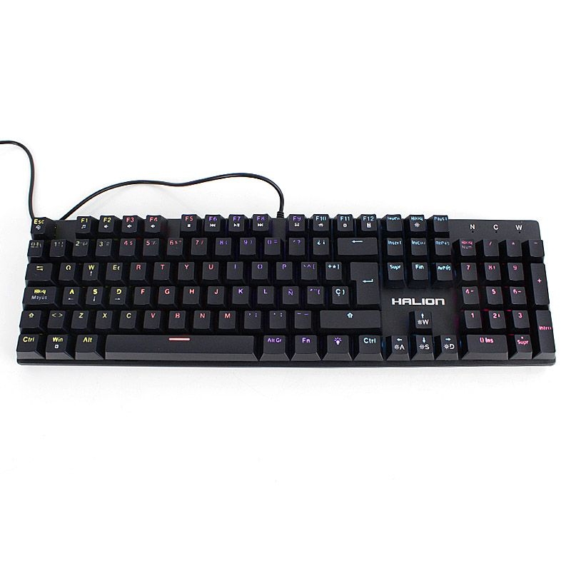 TECLADO GAMER MECÁNICO HALION CASTOR HA-K911 LED  - 2