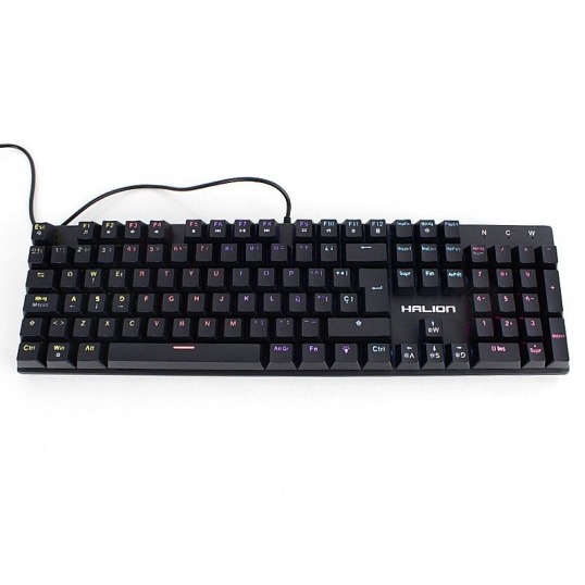 TECLADO GAMER MECÁNICO HALION CASTOR HA-K911 LED  - 2