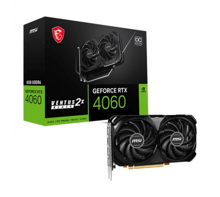 Tarjeta de video RTX 4060 MSI VENTUS 2X BLACK 8GB OC  - 1