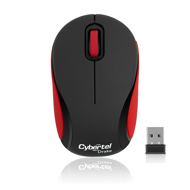 MOUSE CYBERTEL DRAKE ROJO - WIRELESS  - 1