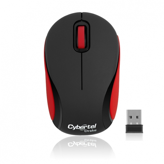 MOUSE CYBERTEL DRAKE ROJO - WIRELESS  - 1