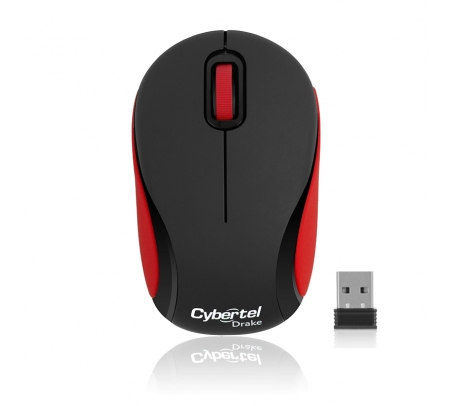 MOUSE CYBERTEL DRAKE ROJO - WIRELESS  - 1