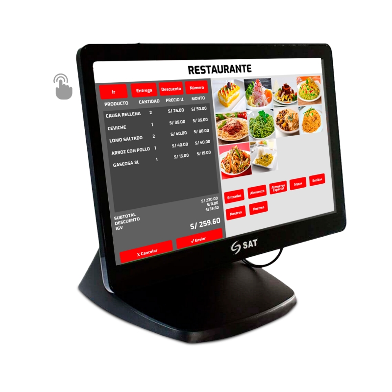 Punto de Venta - Terminal Punto de Venta Touch SAT 15.6'' - 1 Punto de Venta - Terminal Punto de Venta Touch SAT 15.6'' - 1