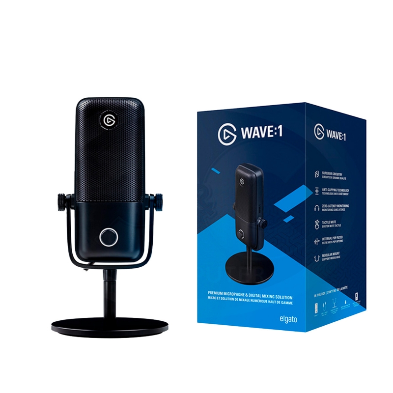Micrófono Elgato Wave:1 Black USB  - 1
