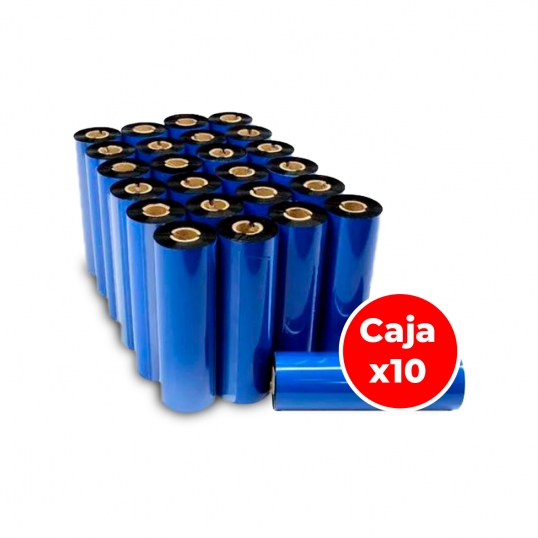 Punto de Venta - Paquete x10und Rollo Cinta de Cera Negra 110mmx300mts - 1