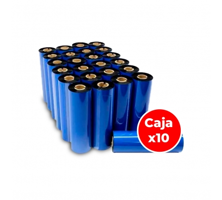 Punto de Venta - Paquete x10und Rollo Cinta de Cera Negra 110mmx300mts  - 1