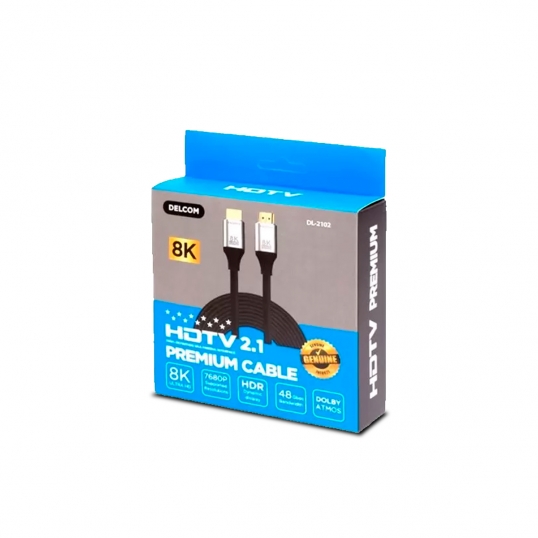 HDTV 2.1 Premiun Cable 8K  DELCOM  - 1