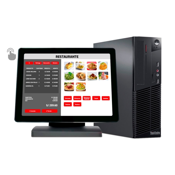 Punto de Venta - Computadora Lenovo M79 AMD A4 8350B + Pantalla táctil multipunto - 1