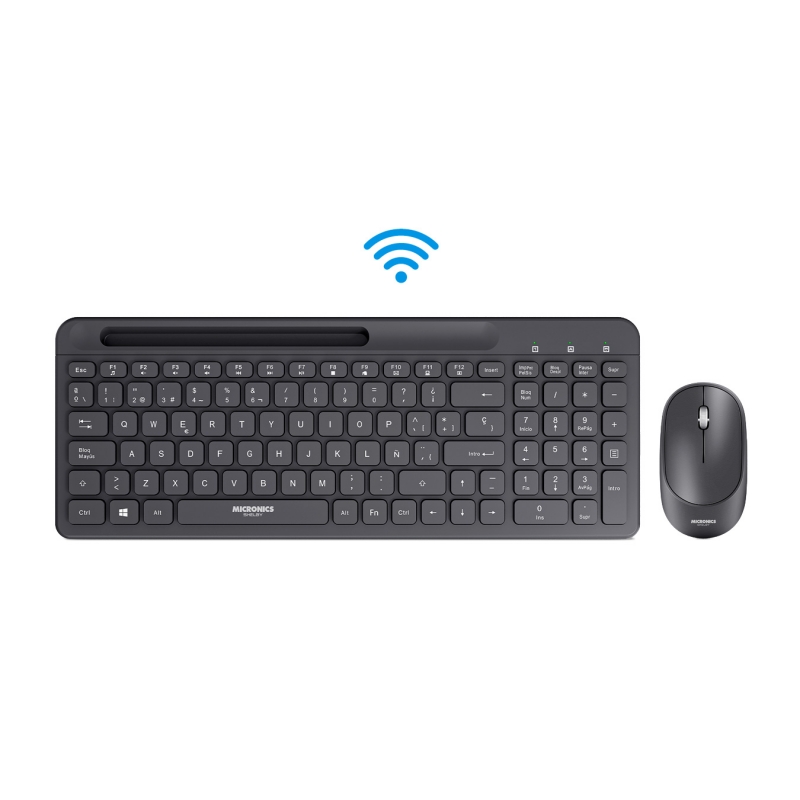 Kit Teclado Mouse Inalambrico Quantum WT805 Micronics  - 1