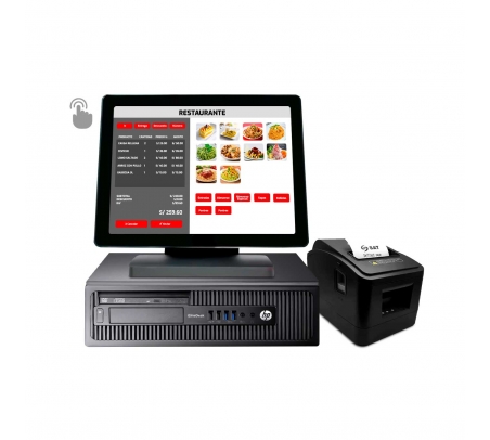 Punto de Venta - Computadora HP 800 G3 Intel Core i5 6th + Pantalla táctil multipunto + Ticketera Termica  - 1