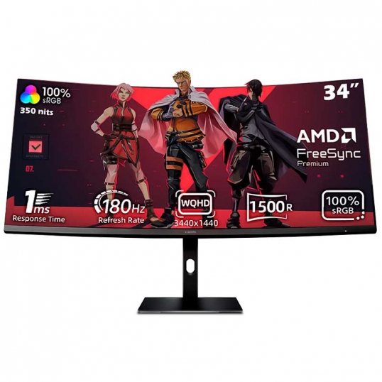 Monitor Curvo Xiaomi Gaming 34" G34WQI 4K 180Hz  - 1