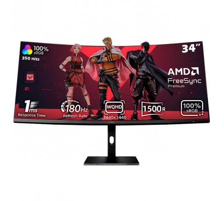 Monitor Curvo Xiaomi Gaming 34" G34WQI 4K 180Hz  - 1