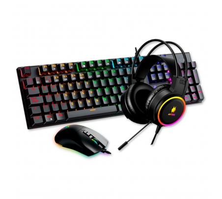 KIT GAMING TECLADO MECANICO  MOUSE ANTRYX GC-3100 BLACK  - 1