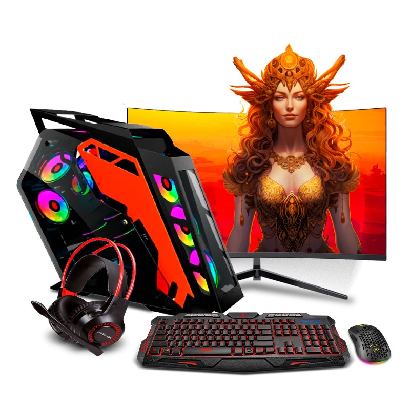 PC Gamer K-PLUS Orange Core i7 14700F 14th - 1 PC Gamer K-PLUS Orange Core i7 14700F 14th - 1