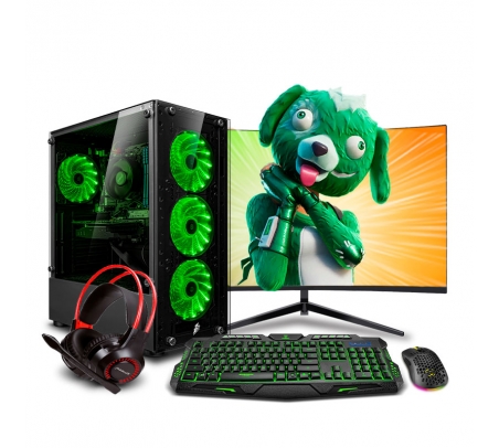 PC Gamer Draco Green Core i5 12400F 12th  - 1