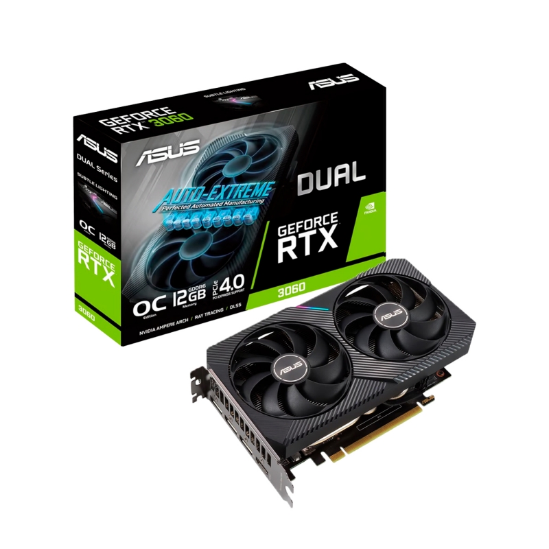 Tarjeta de video RTX 3060 12 GB ASUS 2X - 1 Tarjeta de video RTX 3060 12 GB ASUS 2X - 1