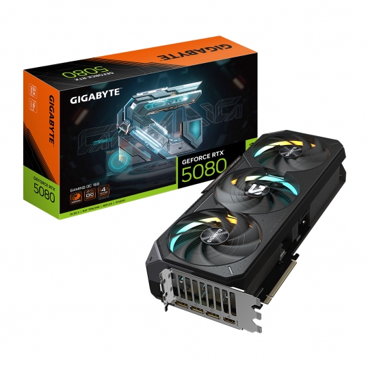Tarjeta de video GIGABYTE GeForce RTX5080 16GB GAMING OC - 1