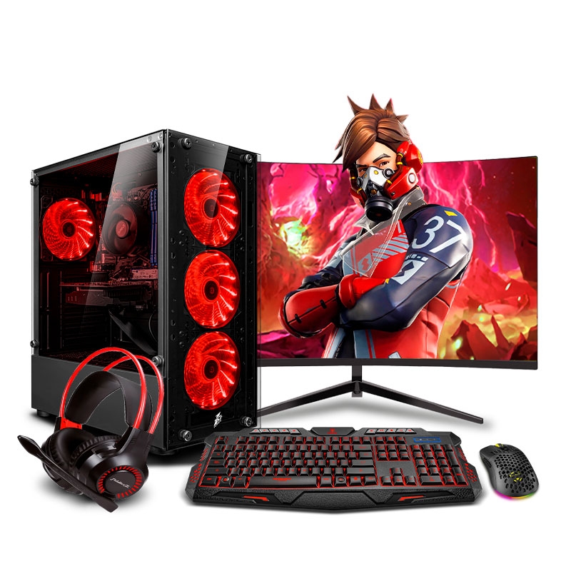 PC Gamer Draco Red Plus Core i5 12400F 12th - 1 PC Gamer Draco Red Plus Core i5 12400F 12th - 1