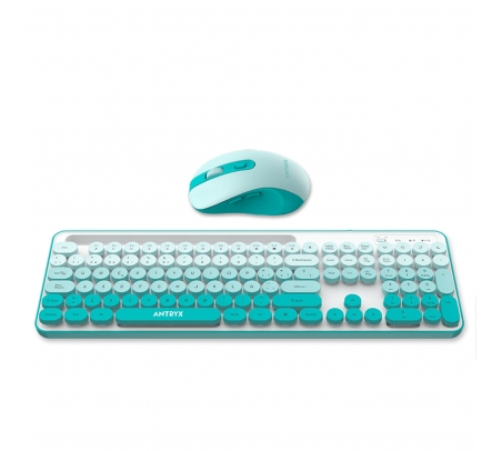 Kit Teclado + Mouse Inalámbricos WS 970 Green  - 1