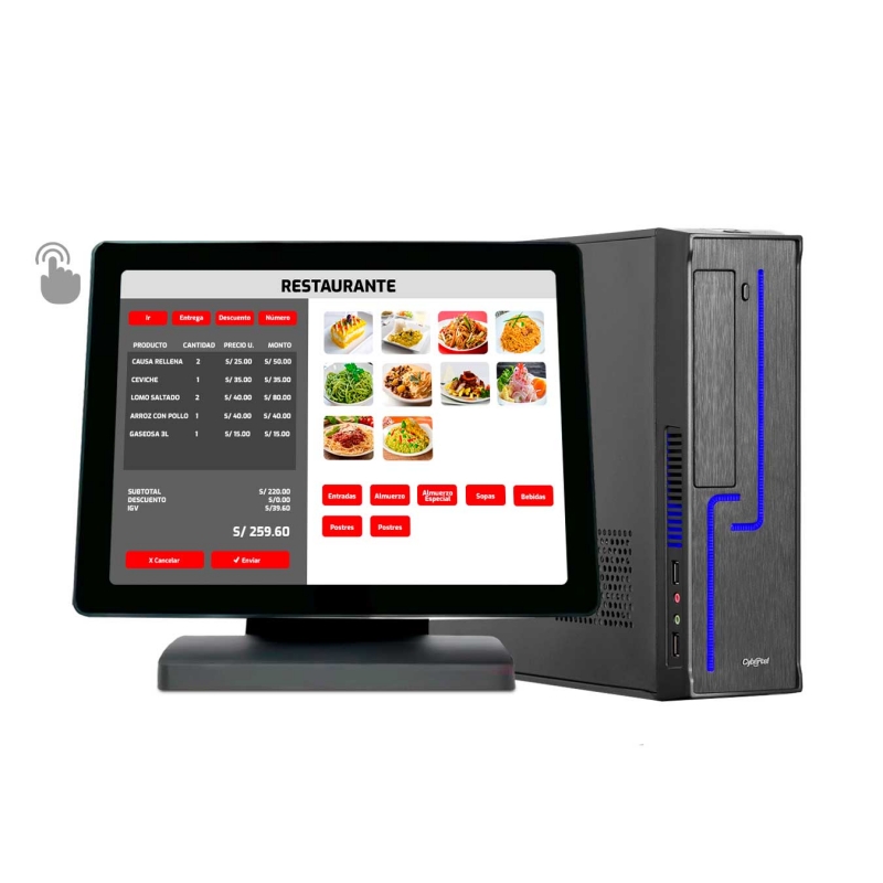 Punto de Venta - Computadora Derby Slim Core i5 + Pantalla táctil multipunto - 1 Punto de Venta - Computadora Derby Slim Core i5 + Pantalla táctil multipunto - 1