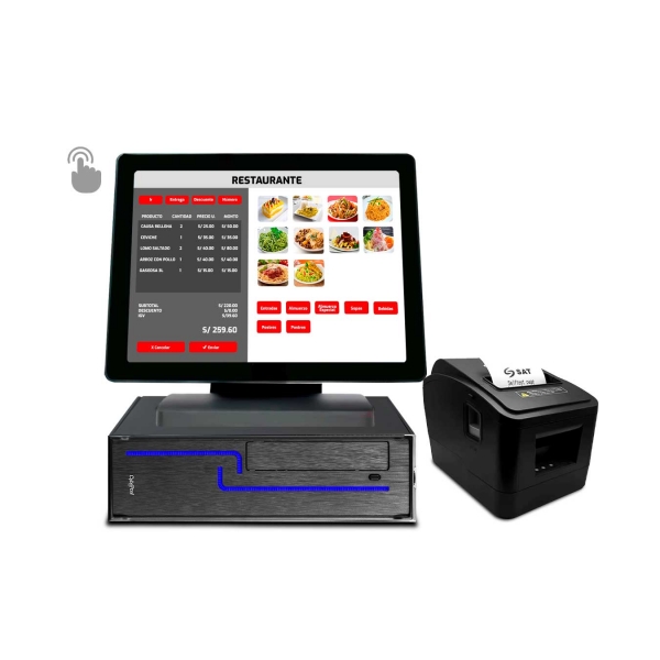 Punto de Venta - Computado Derby Slim Core i5 + Pantalla táctil multipunto + Ticketera Termica - 1