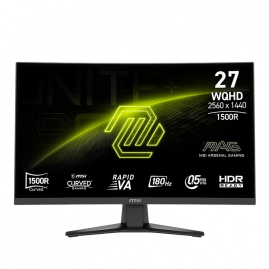 Monitor 27” MSI MAG 275CQF-E18 WQHD 180Hz 2K  - 1